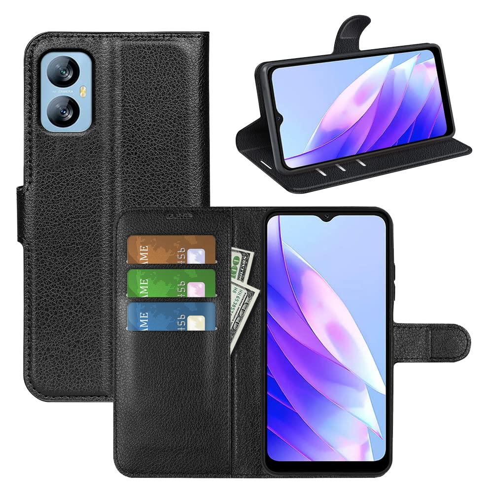 Cover per Blackview A52, Custodia Portafoglio Cover a Libro in Pelle Flip Case con Silicone Bumper, Fibbia Magnetica, Porta Carte, Kickstand, per