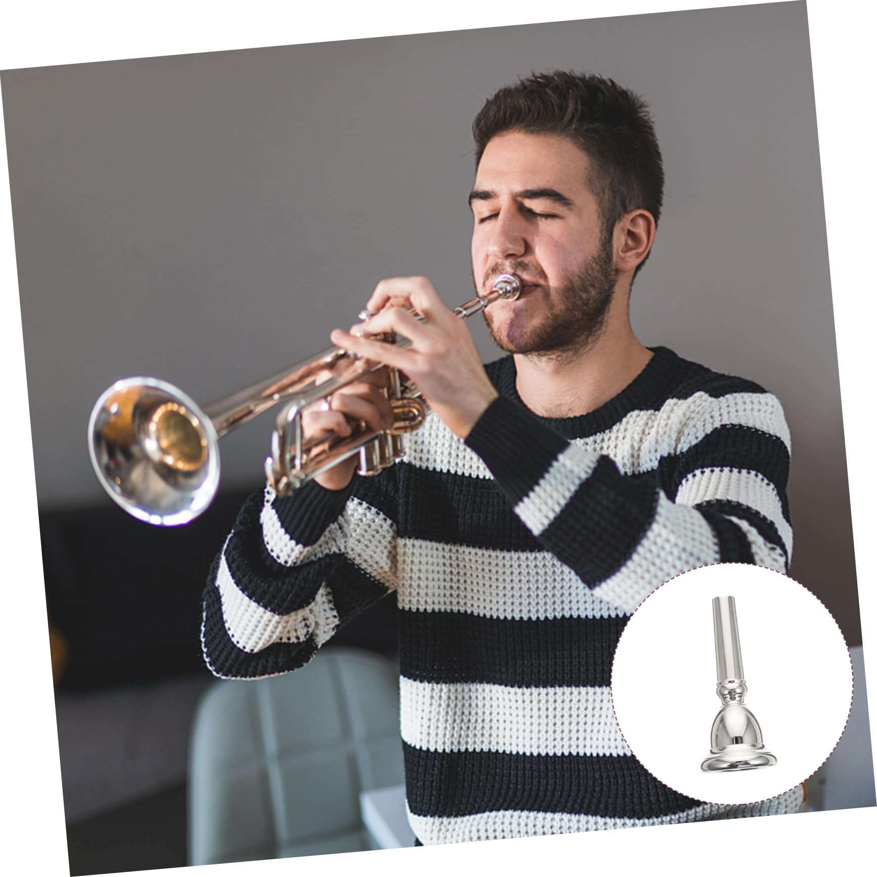 1pezzi Bocchino Euphonium in Argento Placcato Ricambio Professionale Per Musicisti e Principianti Accessorio Strumentale Elegante e Pratico Per Euphonium Per Concerti e Regali Musi
