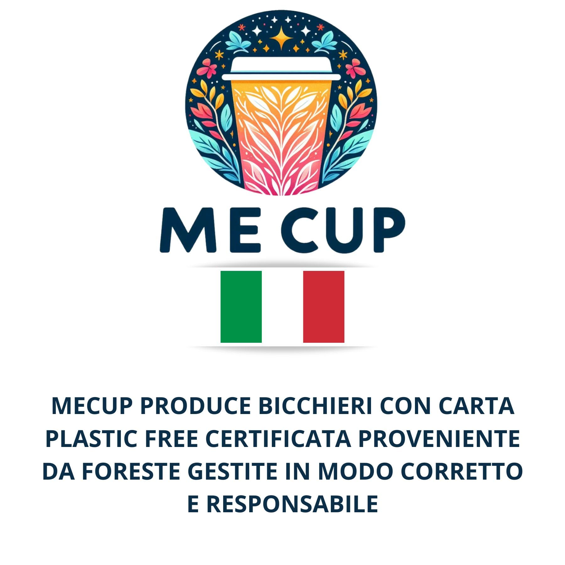 Mecup Bicchieri in Carta, Bicchieri Monouso, 2000 Pezzi, Tazza Caffè 200 ml, Usa e Getta, Per Bevande Calde e Fredde, Design Elegante, Igienici, Biodegradabili. Fantasia: Fascia Azzurra