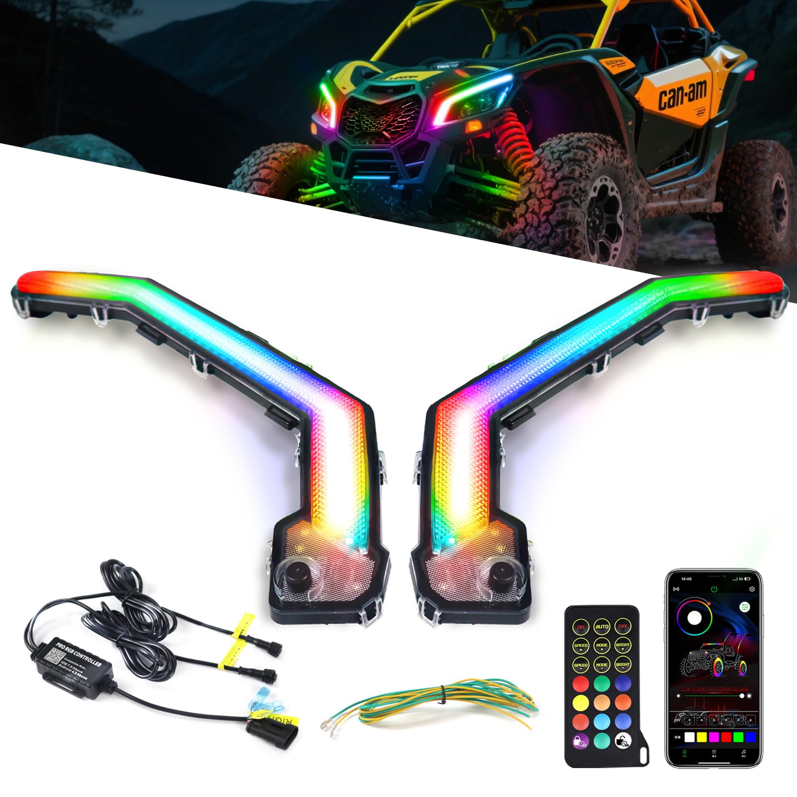 Amazon.com: RGB LED Front Signature Beam Lights Replacement for