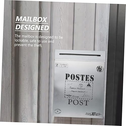 Miniatura 6 de GANAZONO Buzón de sugerencias, decoración de pared, buzón de correo al aire libre, buzón de correo, montaje en pared, decoración de buzón de