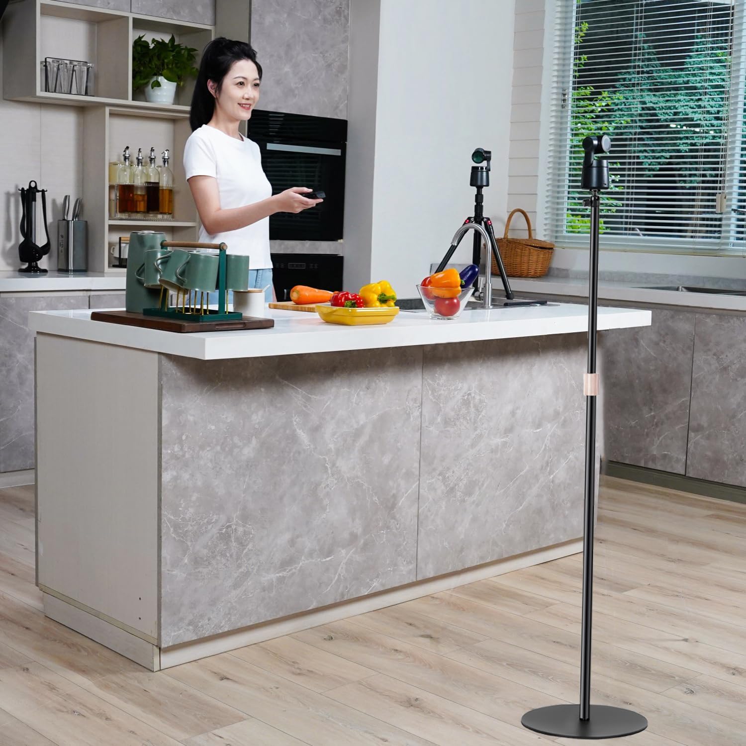 AceTaken 63'' Webcam Floor Stand Compatible with OBSBOT Tiny 3/Tiny 3 Lite/Tiny 2/ Tiny SE/Meet-2-4K/Meet SE/Meet Webcams