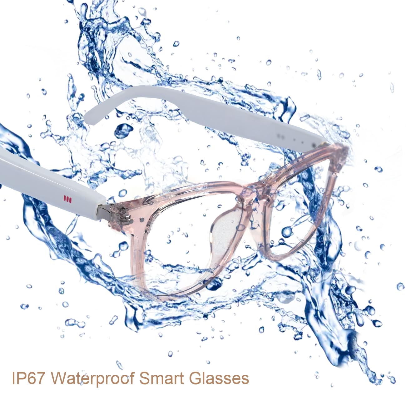 AI Smart Glasses, occhiali da traduzione Bluetooth anti luce blu, con 164 chiamate in vivavoce e audio, multifunzionali, occhiali da sole intelligenti per uomini e donne, viaggi, commercio, affari