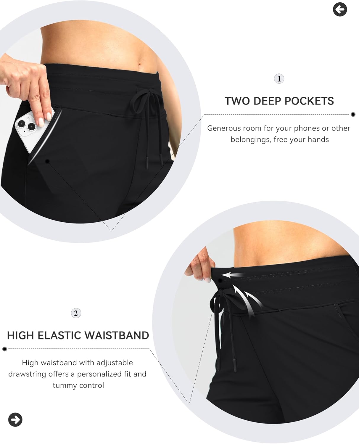 G Gradual Women's 7" High Waisted Swim Board Shorts with Pockets Quick Dry Beach Swimming Shorts for Women with Liner - Image 4