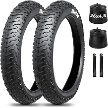 E-Bike Fat Tire Replacement Set, 26x4.8 122-559 Inch Heavy Duty Bike Tyre with Inner Tube and Lever, Puncture Proof Accessories for Mountain Snow Beach Off Road Electric Bicycle