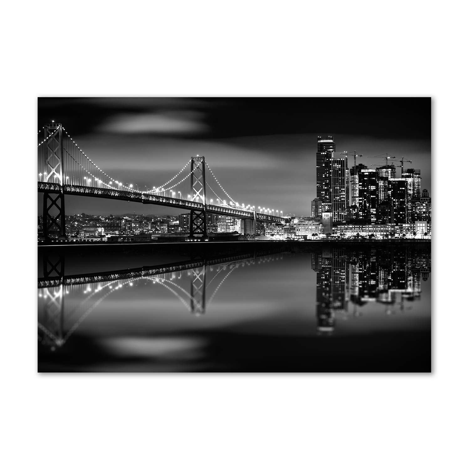 Tableau sur verre San Francisco contre les murs vides grand format salon 100x70