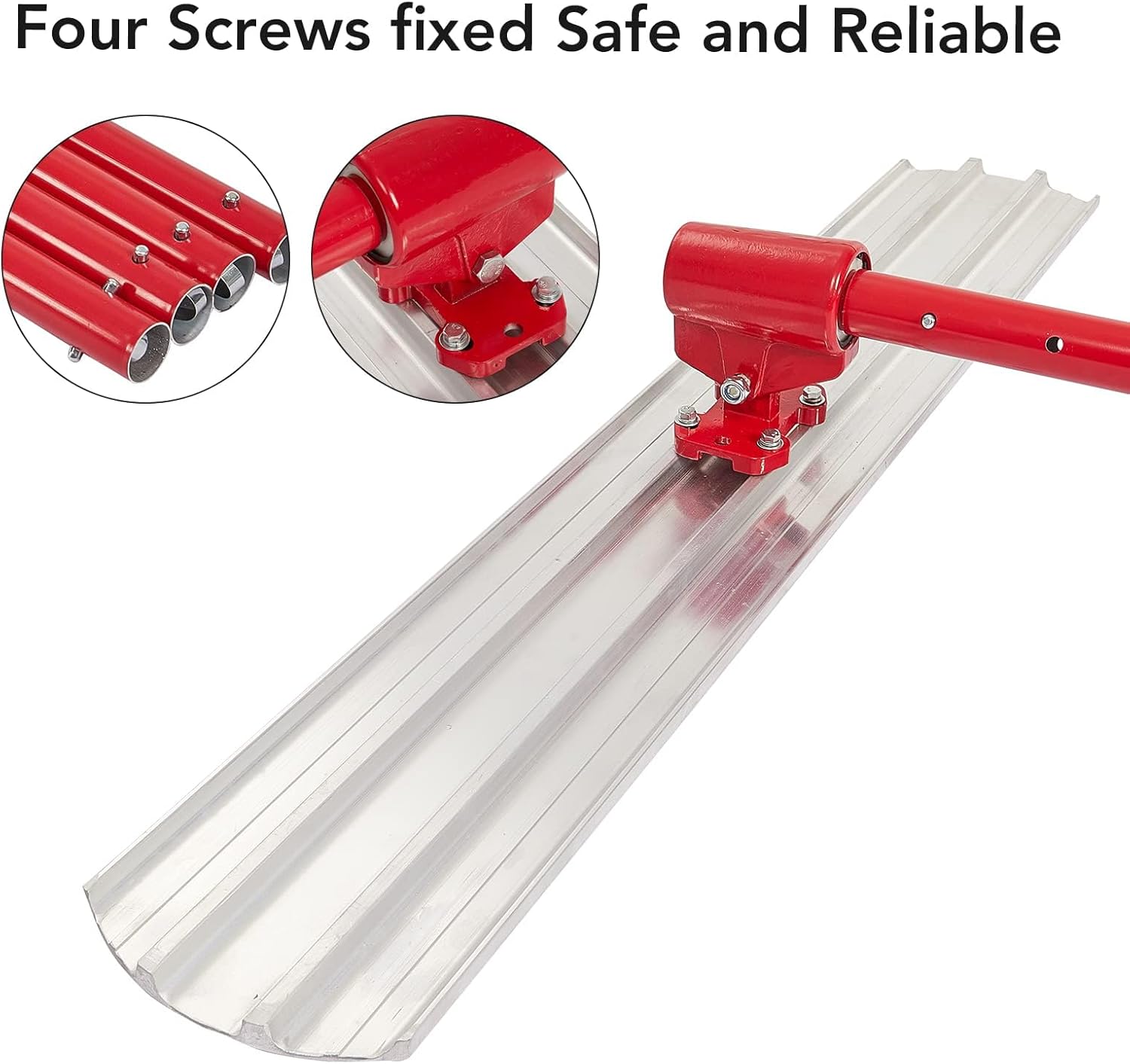 Bull Float Magnesium Concrete Float 48 x 8" Float Tool Cement Concrete Kit With 4 Floats Handle