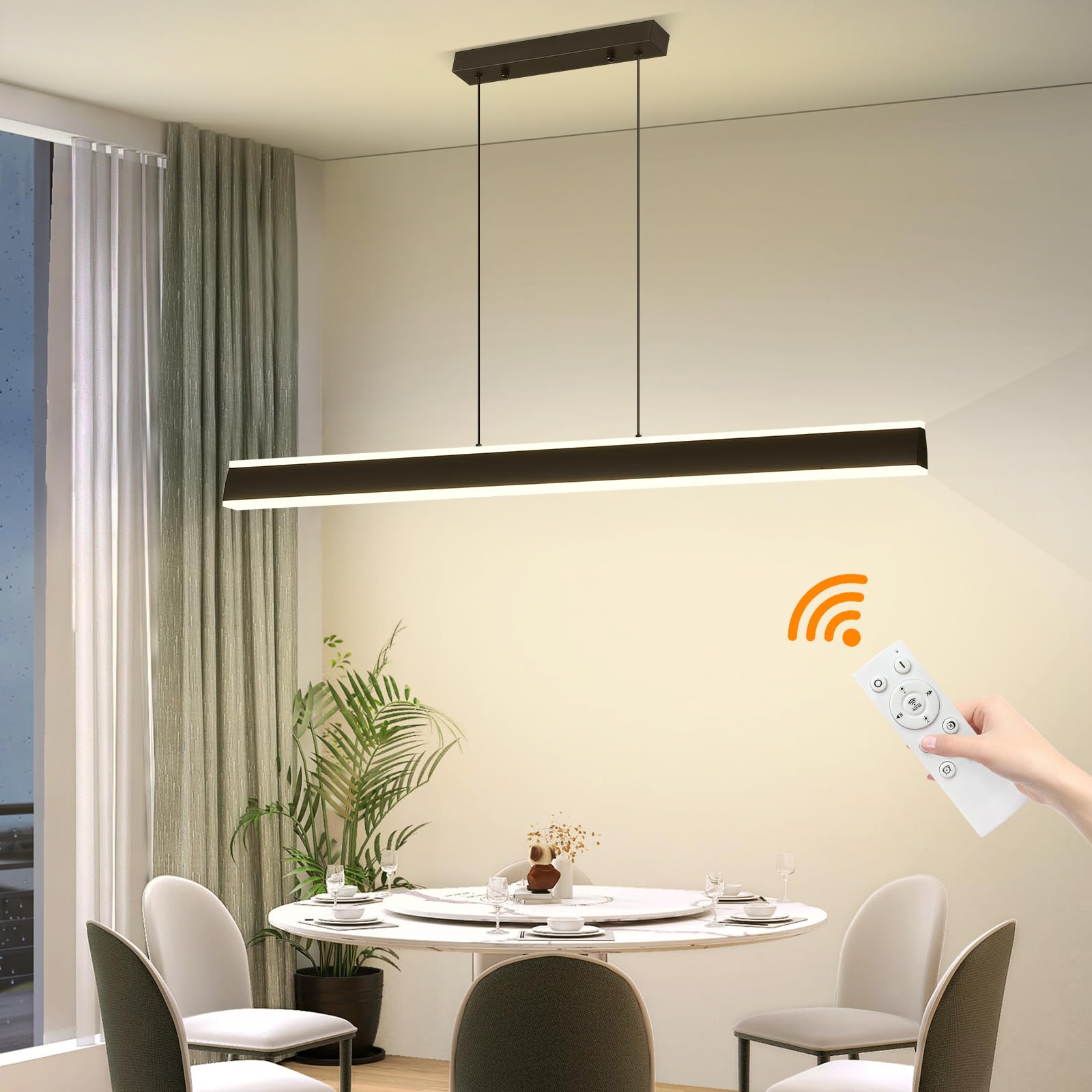 Mikeru Lampa sufitowa do salonu z regulacją wysokości (100 cm) (a)