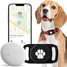 Smart Pet Tracker for Collar - Dog Trackers Pet Location Tracker with Holder, No Monthly Fee, Compatible with Apple Airtag Find My (iOS Only, Not for Android), Anti-Lost Device for Pets, Bag Straps