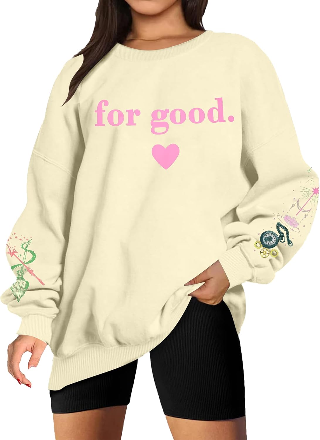 LUKYCILD Musical Sweatshirt for Women Witch Princess Graphic Sweatshirts Long Sleeve Musical Movie Fans Pullover Tops