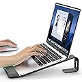Laptop Stand for Desk, Metal Laptop Stand with Wrist Support, Ergonomic Detachable Laptop Riser, Aluminum Protable, Comp