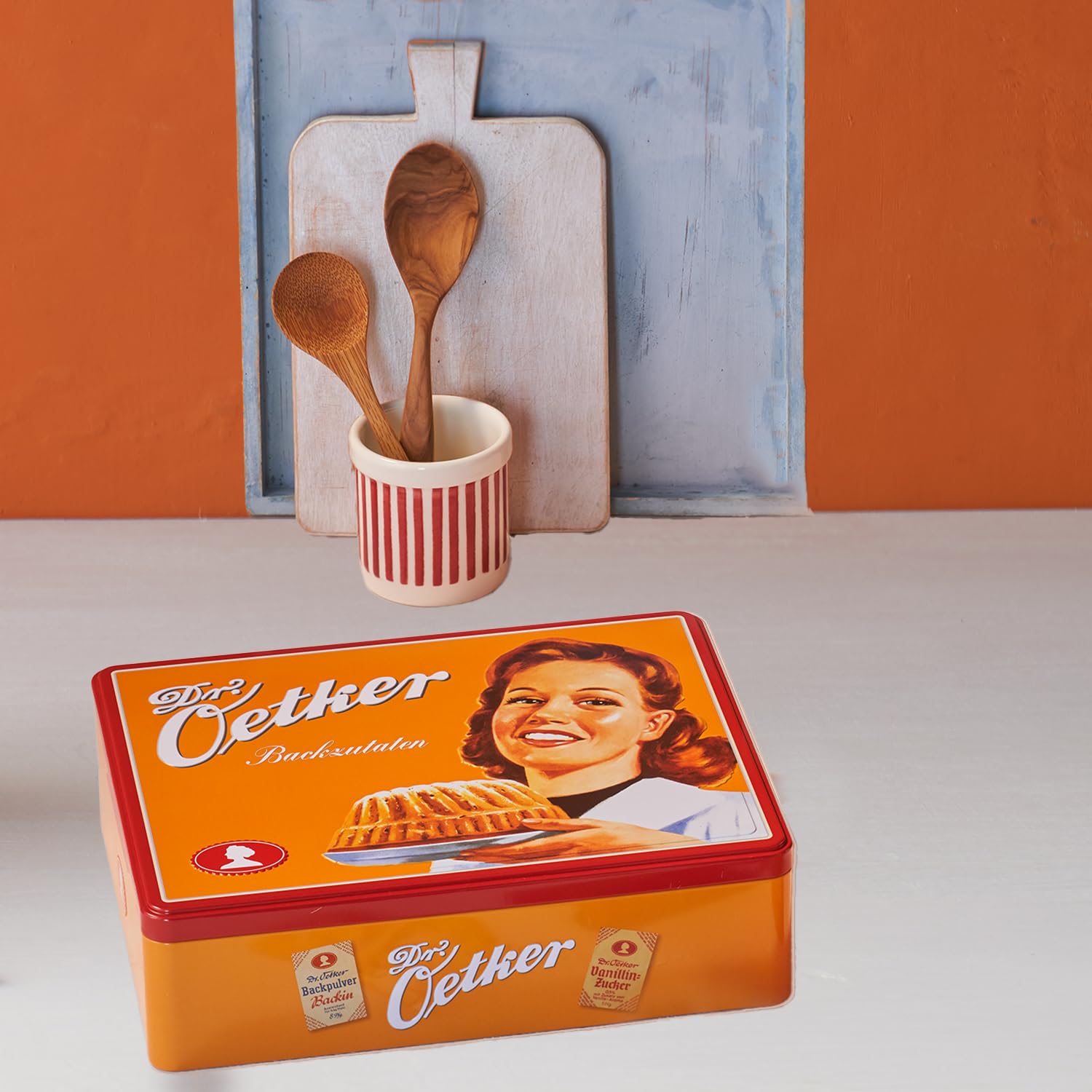 Dr. Oetker Dosen-Set Backzutaten, 2er Set - Vintage Blechdosen fr  Geschenke oder zur Aufbewahrung zur Funktionalitt und Stil : Amazon.de:  Kche, Haushalt & Wohnen