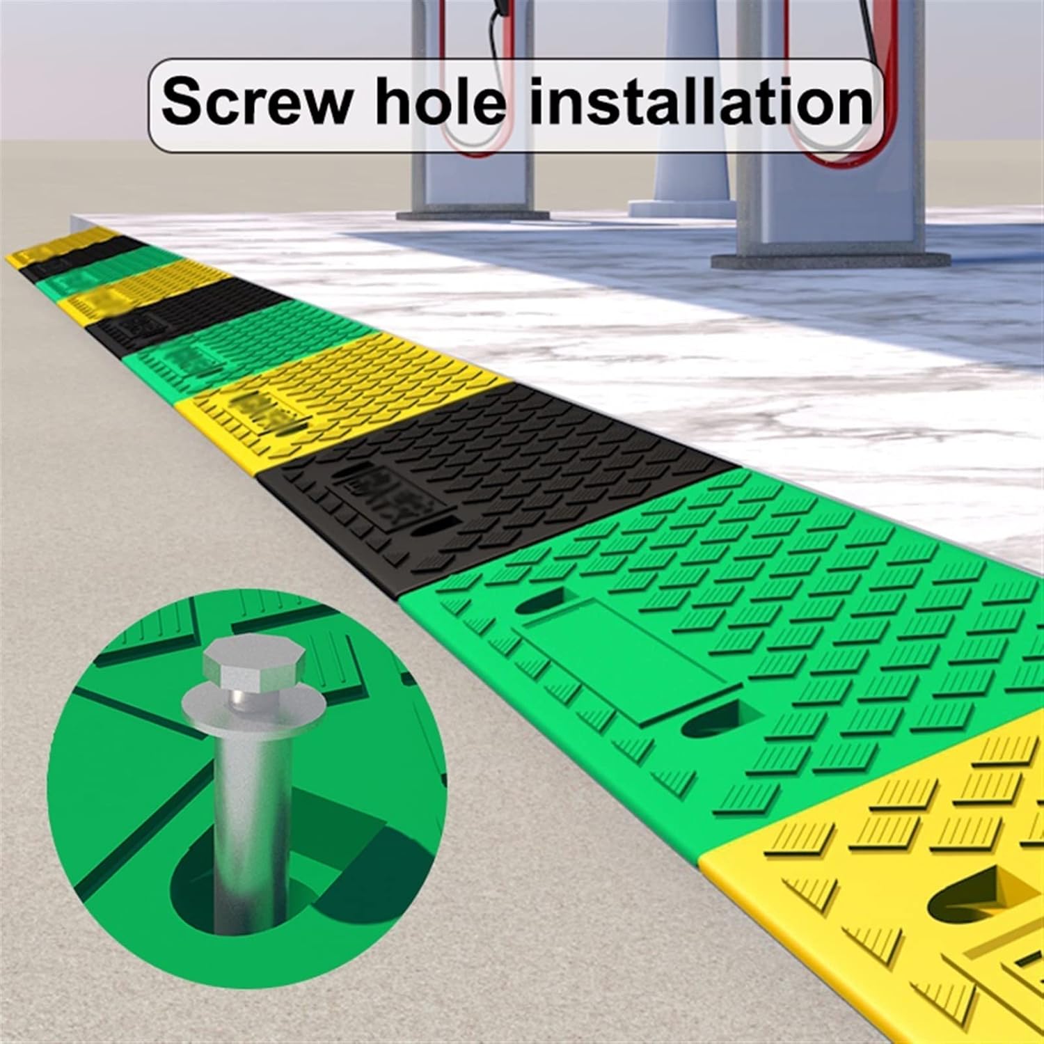 Loading Curb Ramp,Driveway Ramp,Wheelchair Ramp,for Low Cars, Car Ramps, Motorcycle Ramp, Threshold Ramp (Color : Yellow, Battery *1 : 50 * 27 * 12cm)