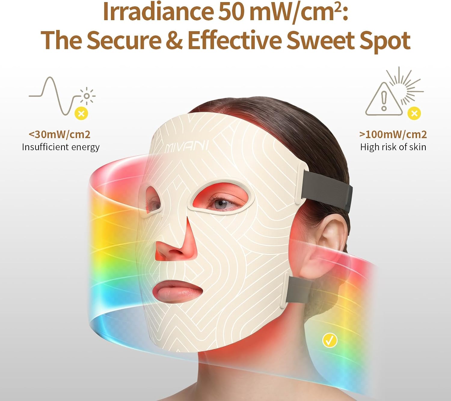 Red Light Therapy Mask for Face, 8-in-1 LED Mask Light Therapy with 850nm NIR Infrared, 3 Auto-Timer Settings for Anti Wrinkles Acne, 2600mAh Rechargeable Remote Control Fit for Travel & Home Use