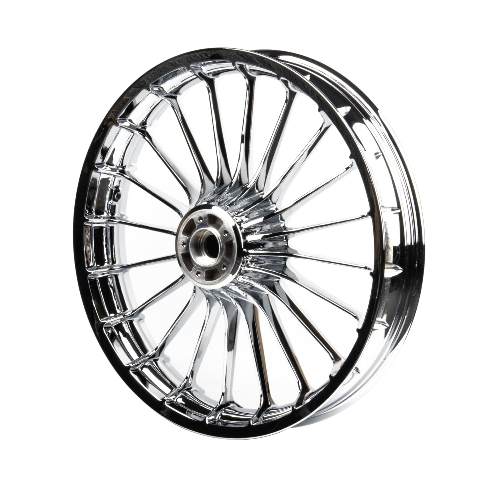 21x3.5 Front Wheel Compatible with '14-later Breakout FXBR FXBRS Front Aluminum Chrome Spoke 21 inch Chrome Turbine Wheel Tubeless (21x3.5 CHROME BREAKOUT)