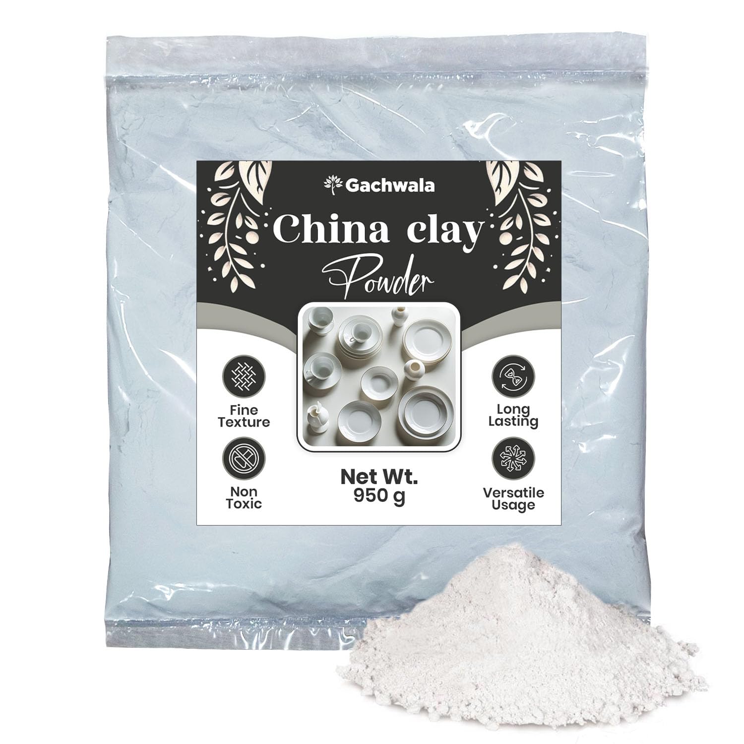Gachwala Kaolin China Clay 950gm / Off-White Clay Powder for Pottery, Ceramic Sculpting, Moulding & Hand Building-image-13
