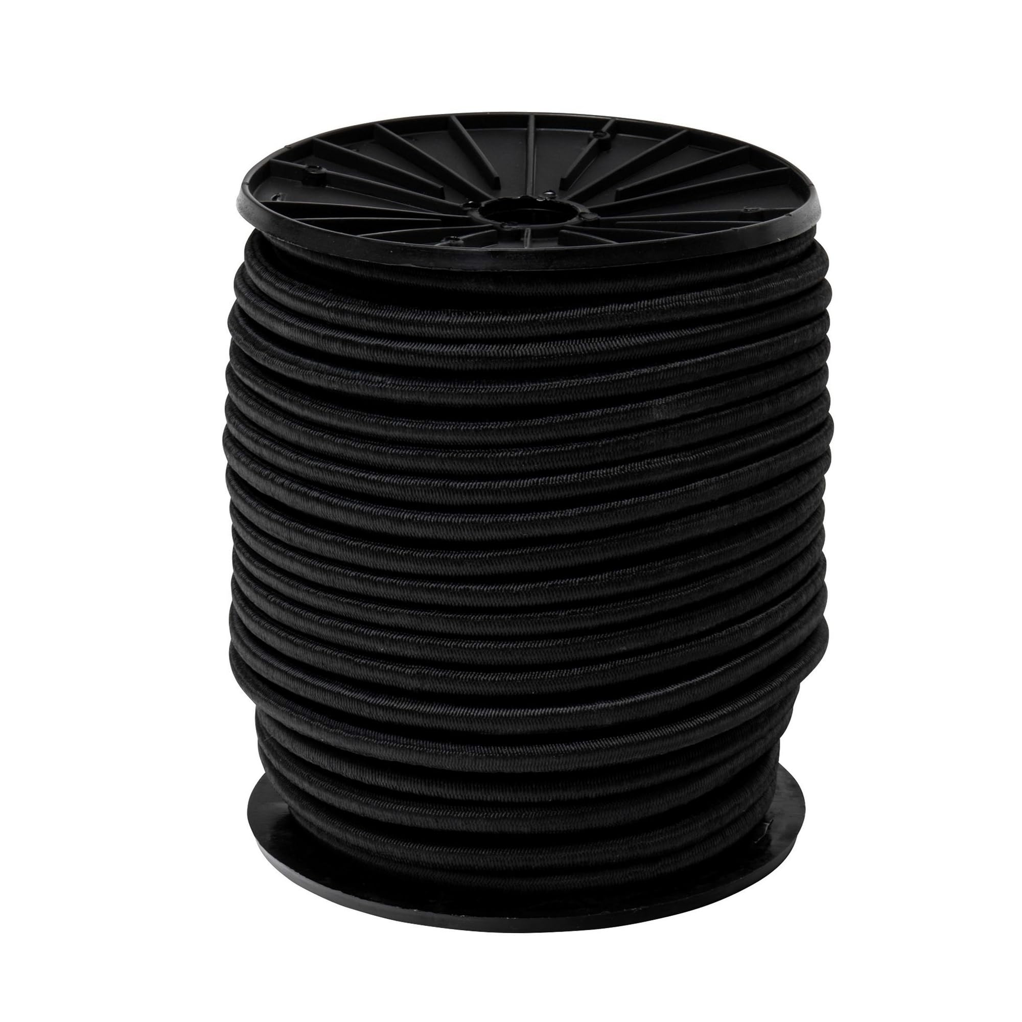 WERKA PRO Schwarzes elastisches Spannseil Verschiedene Längen 8 mm x 50 Meter auf Rolle