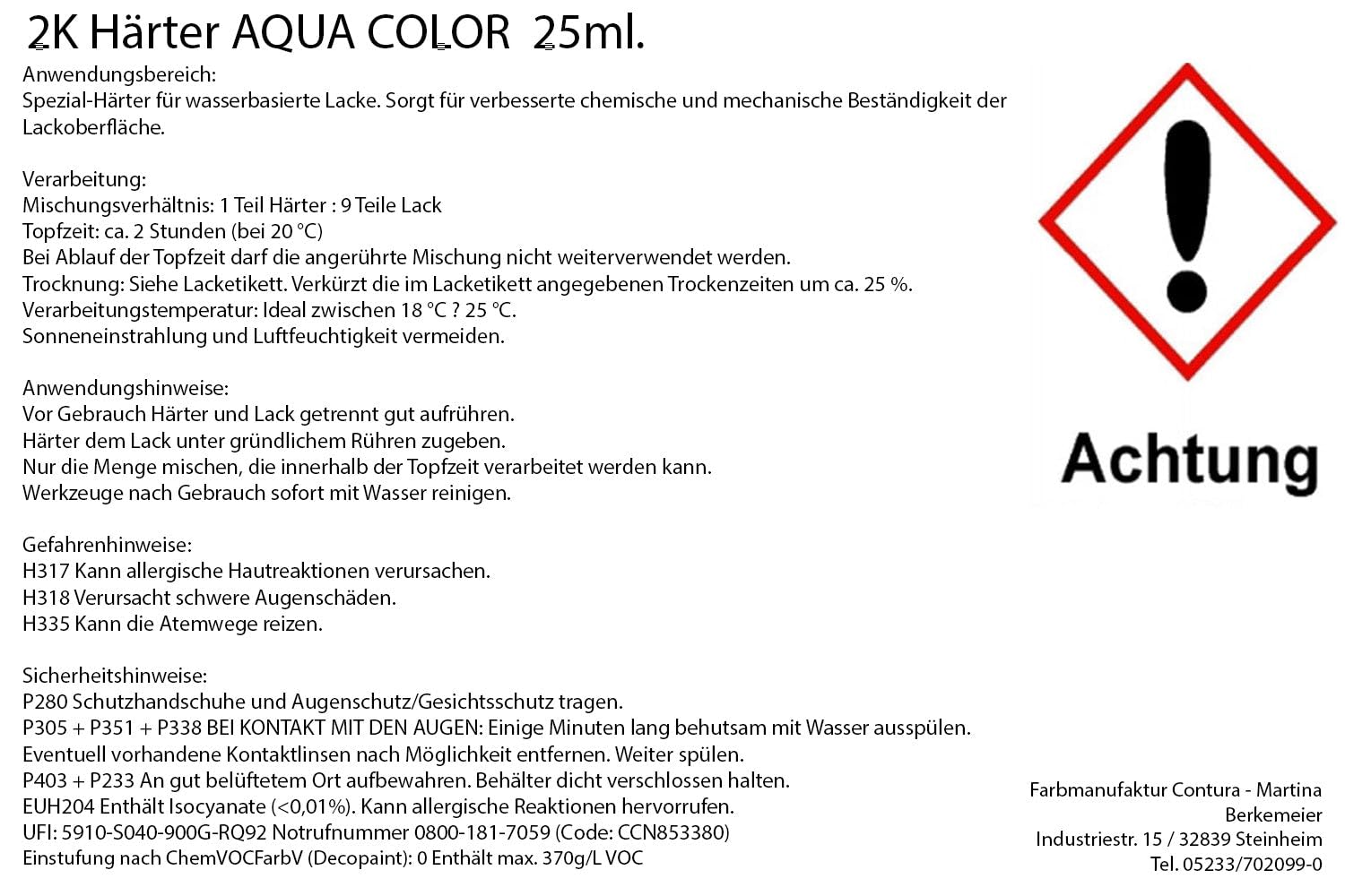Contura 2K Hartlack Tischplattenlack Seidenmatt Color Set 2 Komponenten Farbe Thekenlack Buntlack (RAL 7016 - Anthrazit Grau, 750ml.)