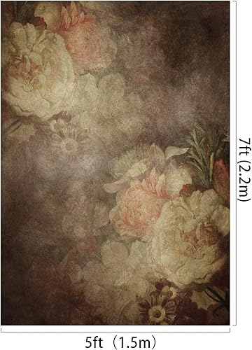 Miniatura 2 de Kate 4.9x7.2ft abstracto marrón texturizado fotografía fondos flor fotografía profesional foto estudio accesorios