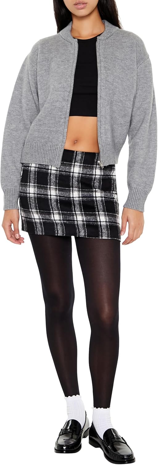 Forever 21 Womens Zip-up Bomber Sweater - Image 2