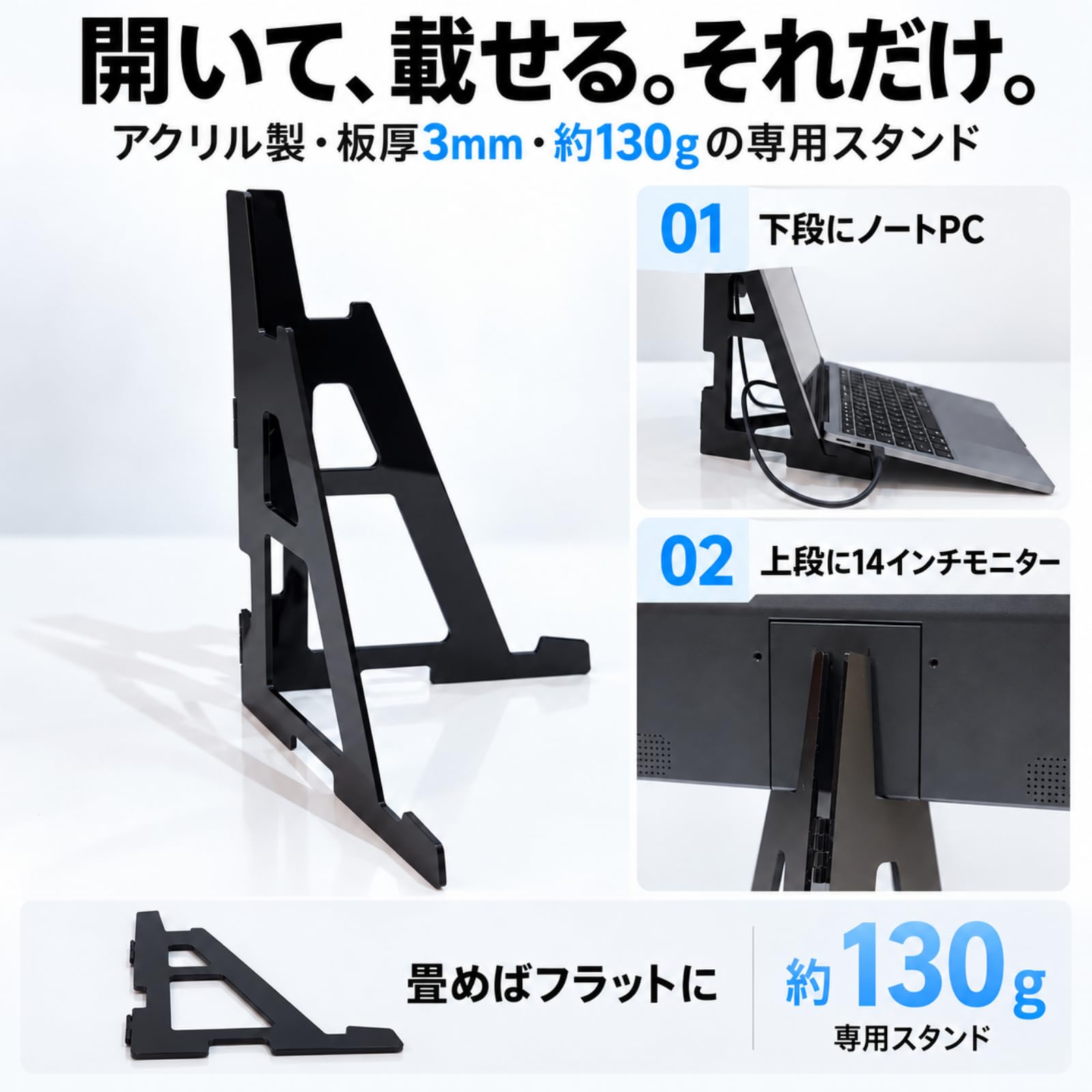 Amazon.co.jp: 【縦に配置】モバイルモニター 14インチ 持ち運び