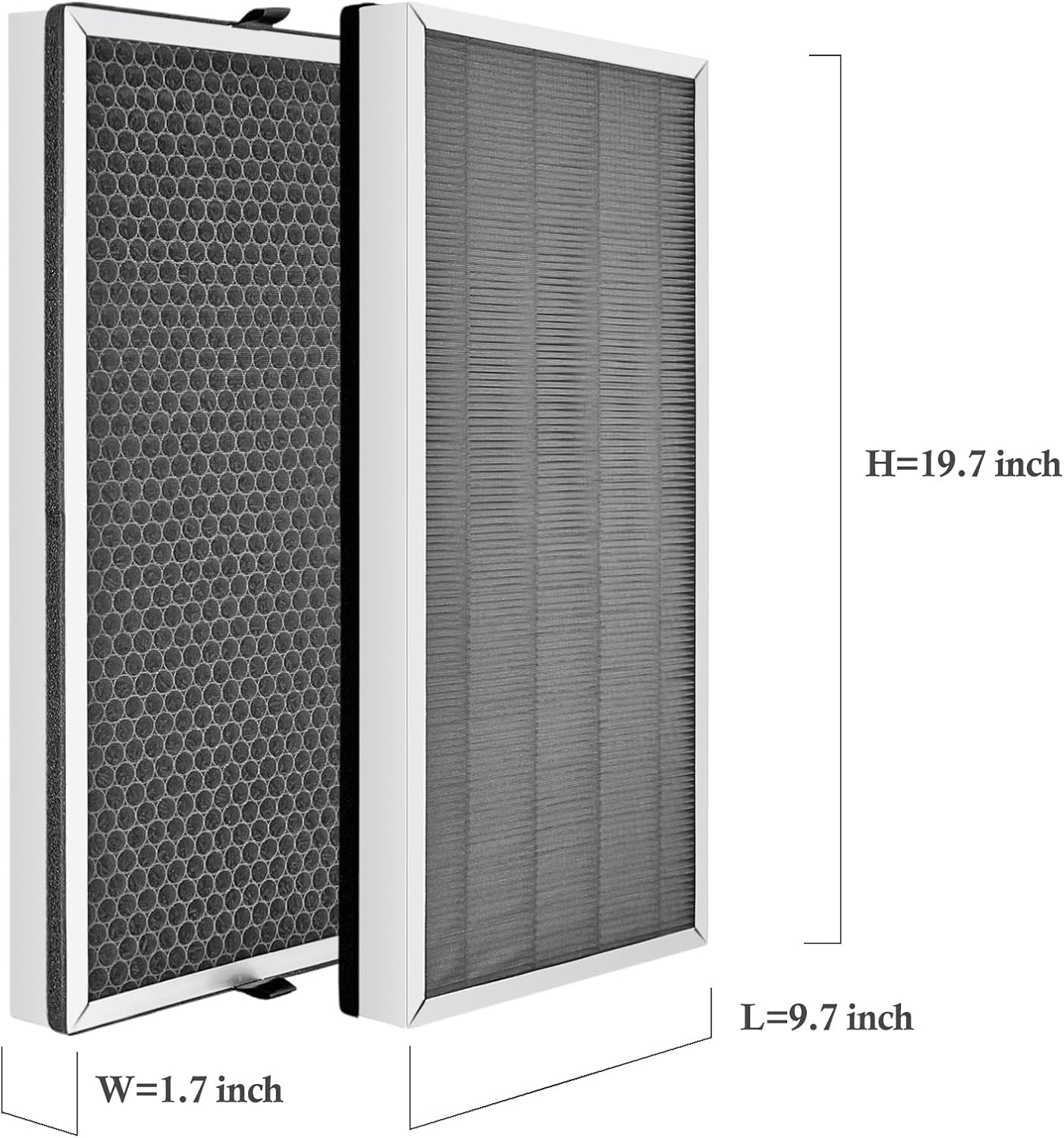 (2pack) Filter Compatible with Jafända Air Purifiers jafanda JF888 Filter,H13 3-Stage Filtration Activated carbon Air Clean Dust VOCs Odor