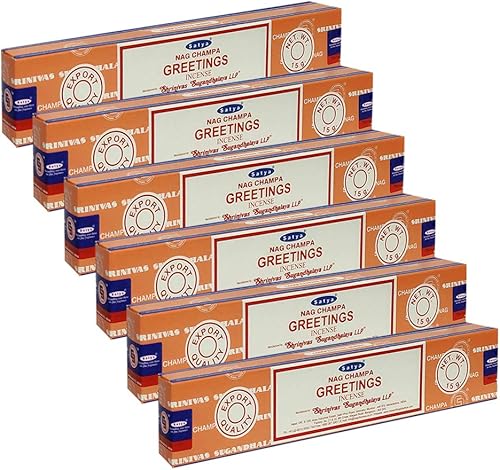 Vista 111 de Satya Sai Baba Nag Champa - Varitas de incienso de 0.53 oz y soporte - Paquete de 6 (aproximadamente 90 varillas)