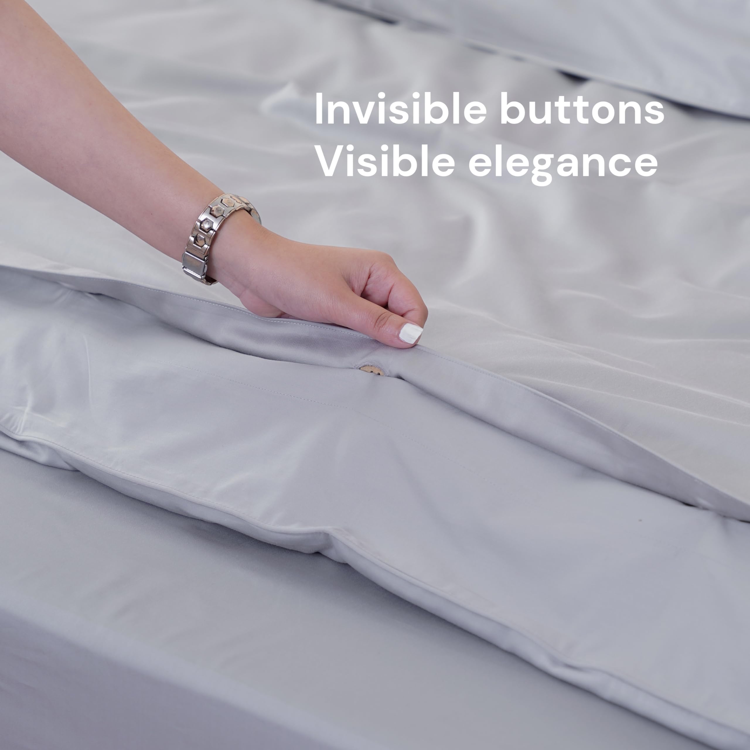 Sheet Story Bamboo Super King Duvet Cover Set, 400 Thread Count, Super King Size Duvet Cover with Pillowcases - Image 3
