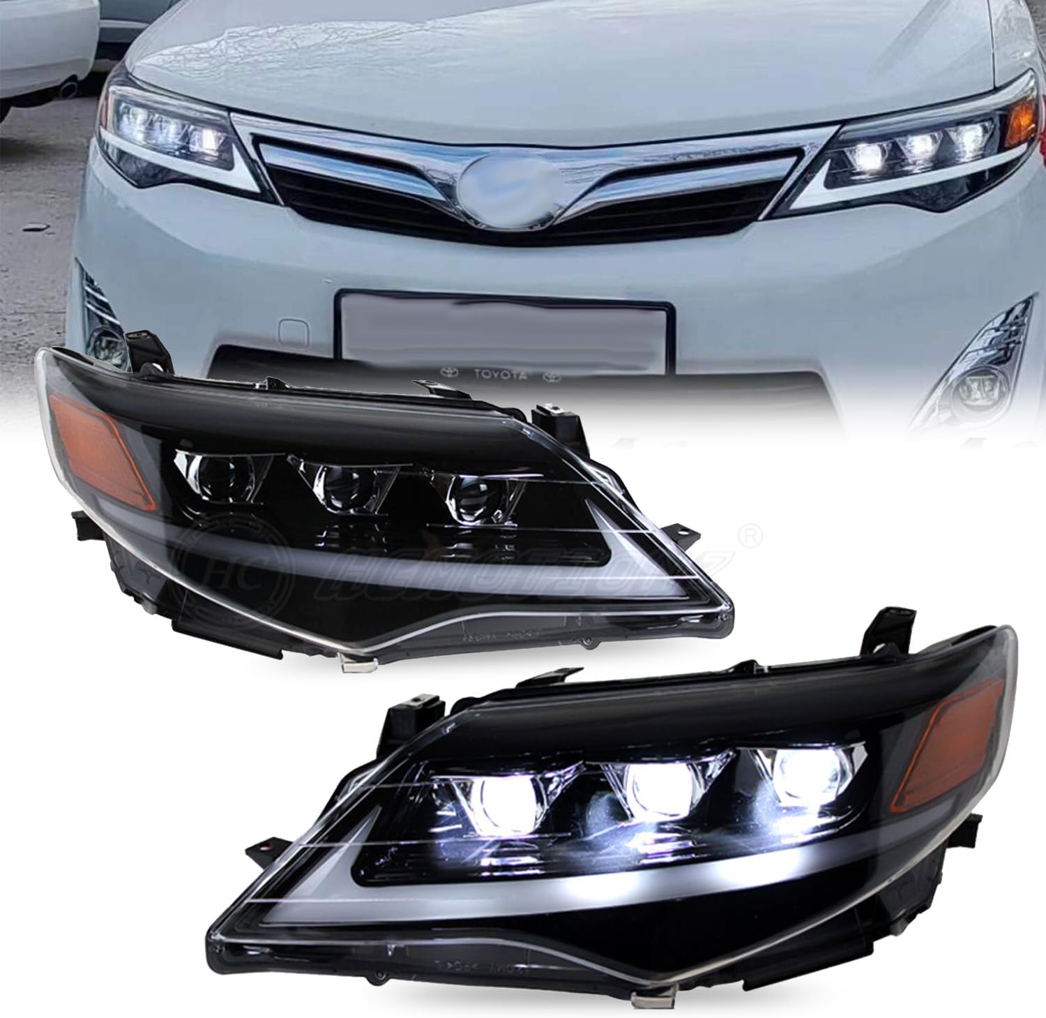 Amazon.com: HCMOTIONZ LED Headlights Fit For toyota Camry XV50 2012 ...