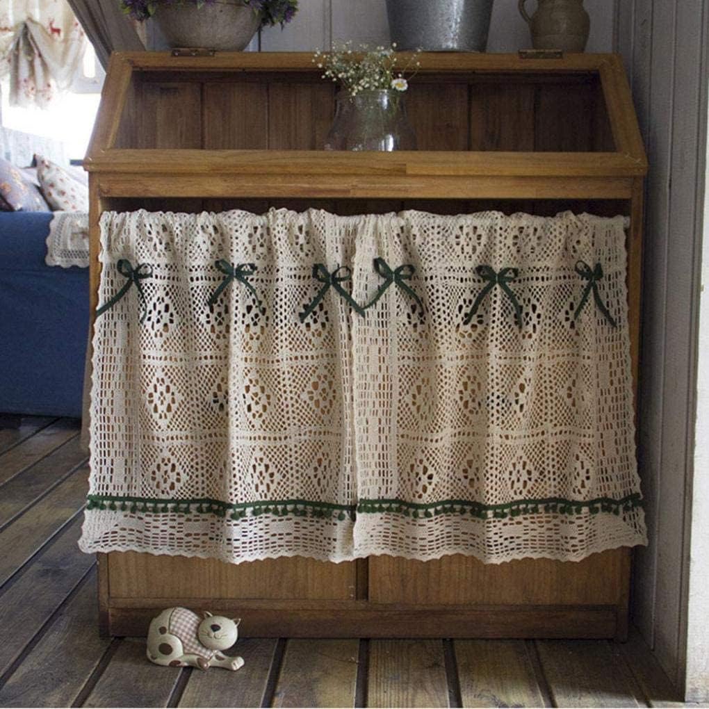 Short Curtains, Blackout Curtains, Curtain Short Kitchen Curtain EmbroideRood Half Curtain, Voile Cotton Net Short Curtain, Tier Curtains, Window Sheer Curtain, W97cm*H141cm Bath Curtain (W97cm*H141c