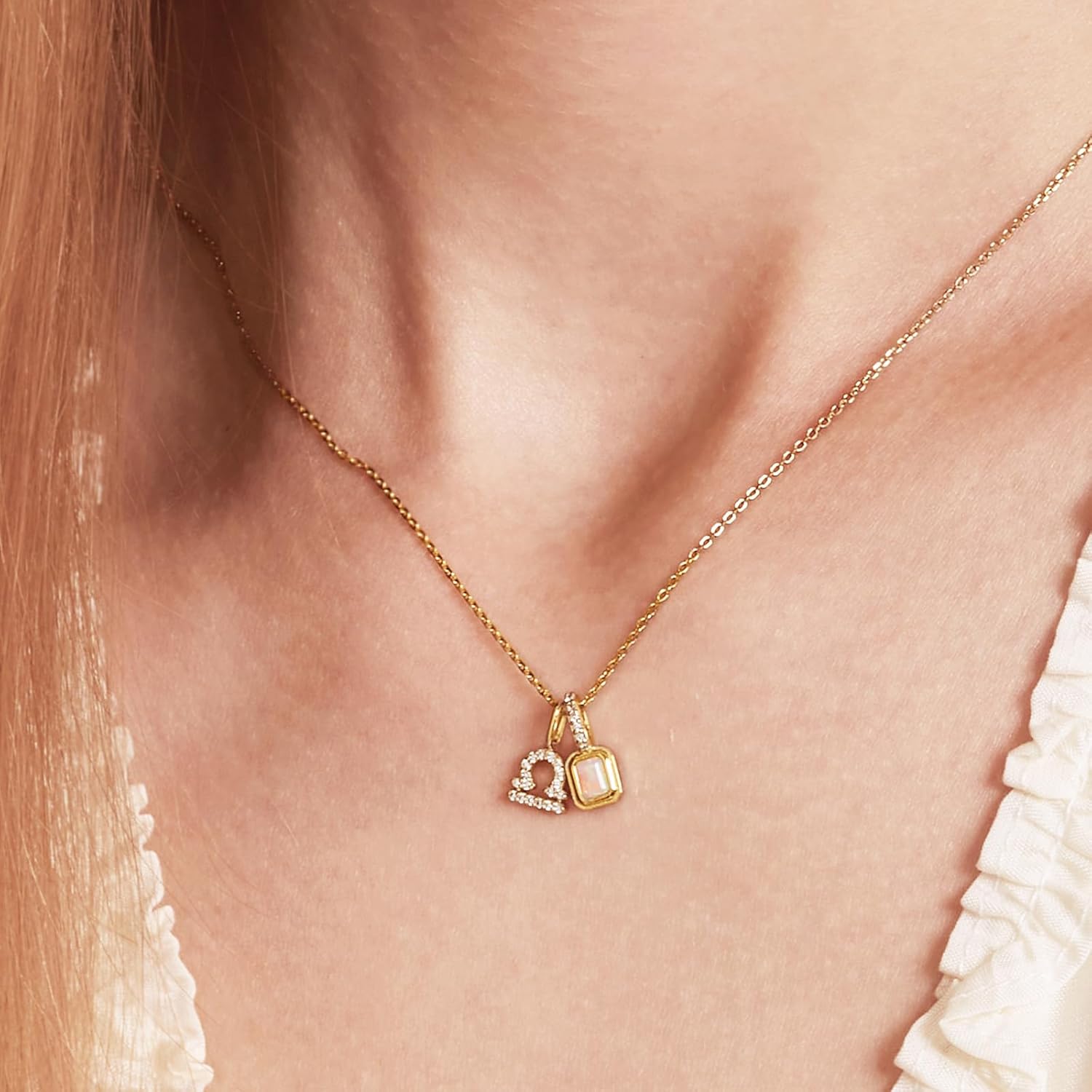 Natural Gemstone Brithstone Zodiac Necklaces for Women,S925 Sterling Silver Necklace,14K Gold Plated,Anniversary, Valentine's Day,Birthday Gifts for Wife, Girlfriend,Mom,Mother,Charm Fashion Necklace,Jewelry - Image 6