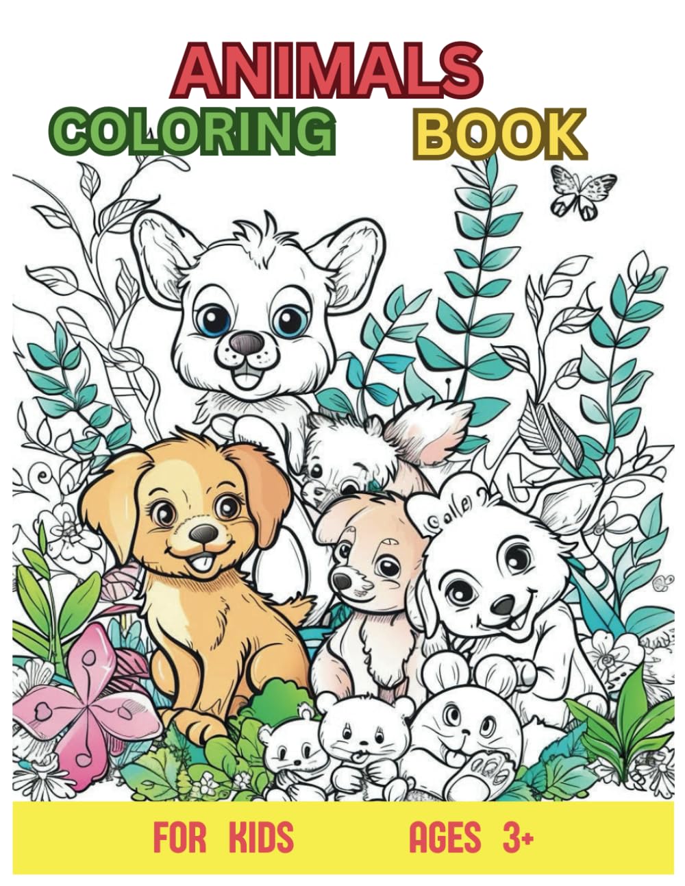 Animals Coloring Book For Kids: Ages 3+