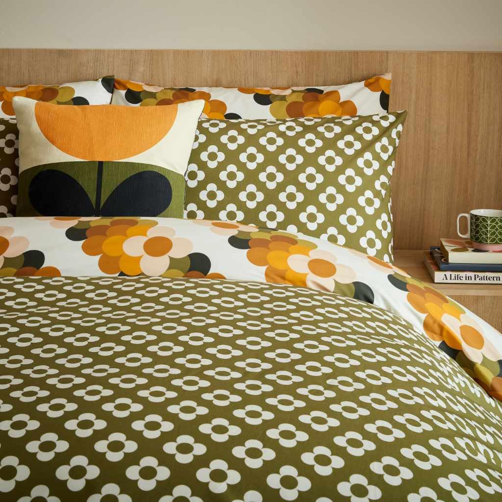 Orla Kiely Bedding - Retro Flower Stripe Multicoloured 100% Cotton Duvet Cover Set (Single Duvet Cover Set: 137cm x 200cm) - Image 3