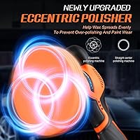 Vista 3 de Pulidora inalámbrica de automóvil con 2 baterías de 2000 mAh, 21 V, kit de pulidora y enceradora de 6 pulgadas, con 18 accesorios adicionales y 6