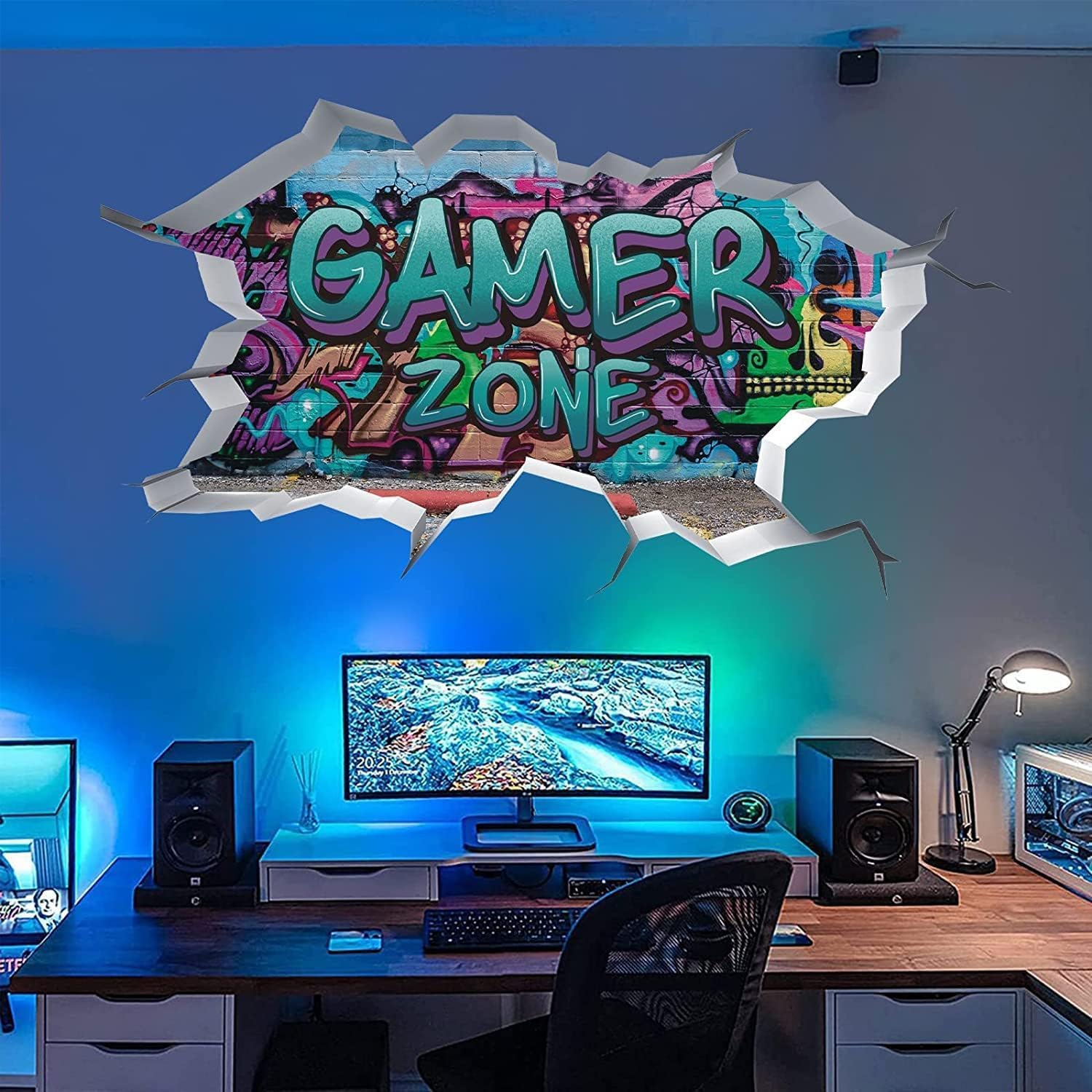 TOARTI 3D Game Wall Decals,Gaming Wall Stickers for Boys
