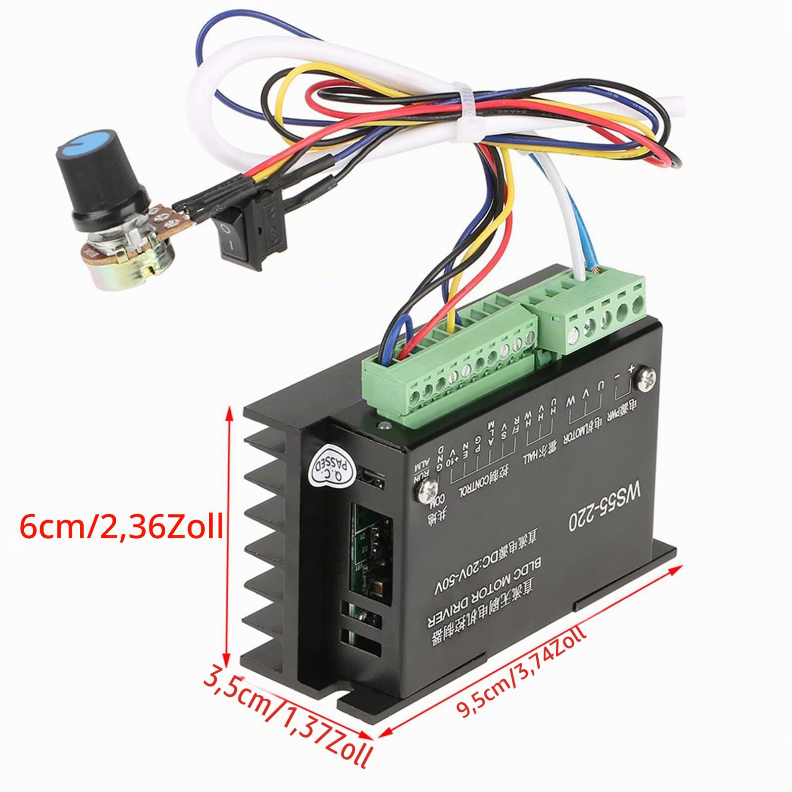 Brushless Spindel BLDC Motorantrieb 48V 500W CNC Controller Board Modul WS55-220 Für CNC-Fräser Und Bearbeitungszentren