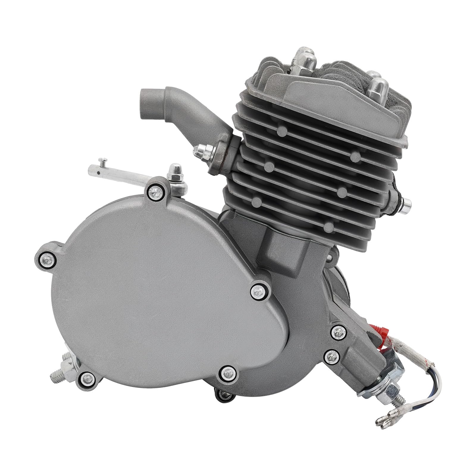 Fahrrad Motor Kit 2 Takt 80 cc, Motor Fahrrad CDI Zündsystem Benzinmotor 180 kg Tragkraft Engine Luftgekühlt Fahrradmotor-Set für Fahrräder, Mountainbikes und Rennräder Bis 40km/h