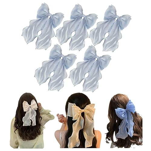 Miniatura 9 de 2 lazos grandes para el pelo para niñas, lazos largos para el pelo para mujeres, clips de lazo grande, pasadores de pelo con lazo francés para