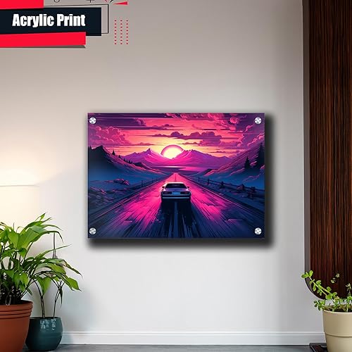 Miniatura 3 de Unique Synthwave Style Retro Art, 80s style art, framed poster print, guest room art, cool living room art, Home Decoration, Decor poster