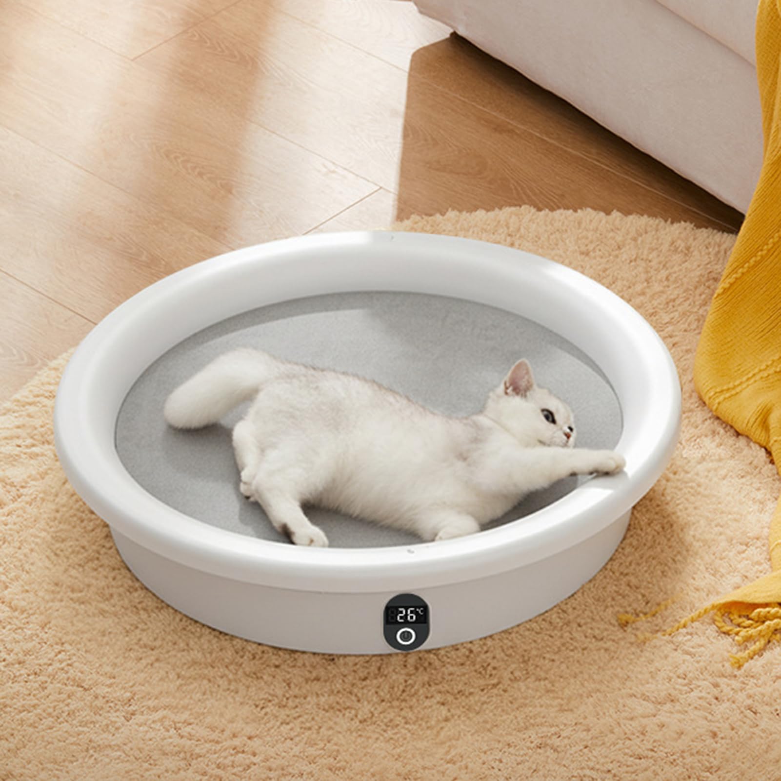 Letto riscaldante per cani con temperatura costante e rinfrescante | Letto elettrico per cani, capacità 15 kg, attivata da pressione, intelligente per cani e cuccioli di razze