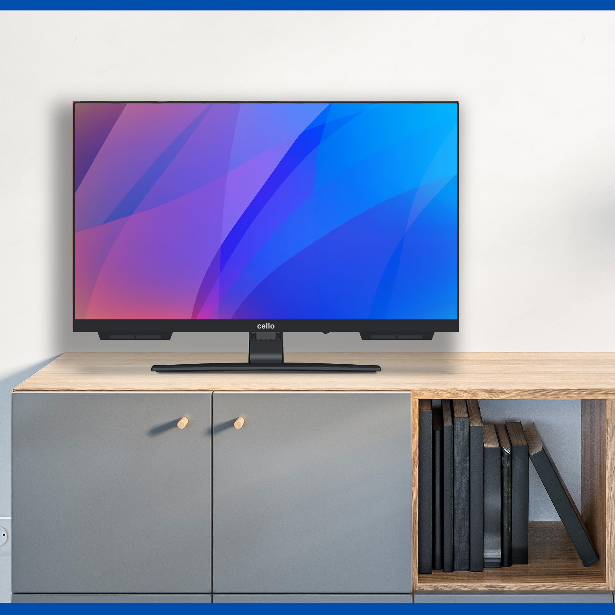 Cello C2224SH 22 Zoll Nicht-Smart/Einfach zu bedienender Fernseher mit rahmenlosem Triple-Tuner (DVB-C/-S2/-T2) Pitch Perfect Sound Ideal für kleine Räume [2025]