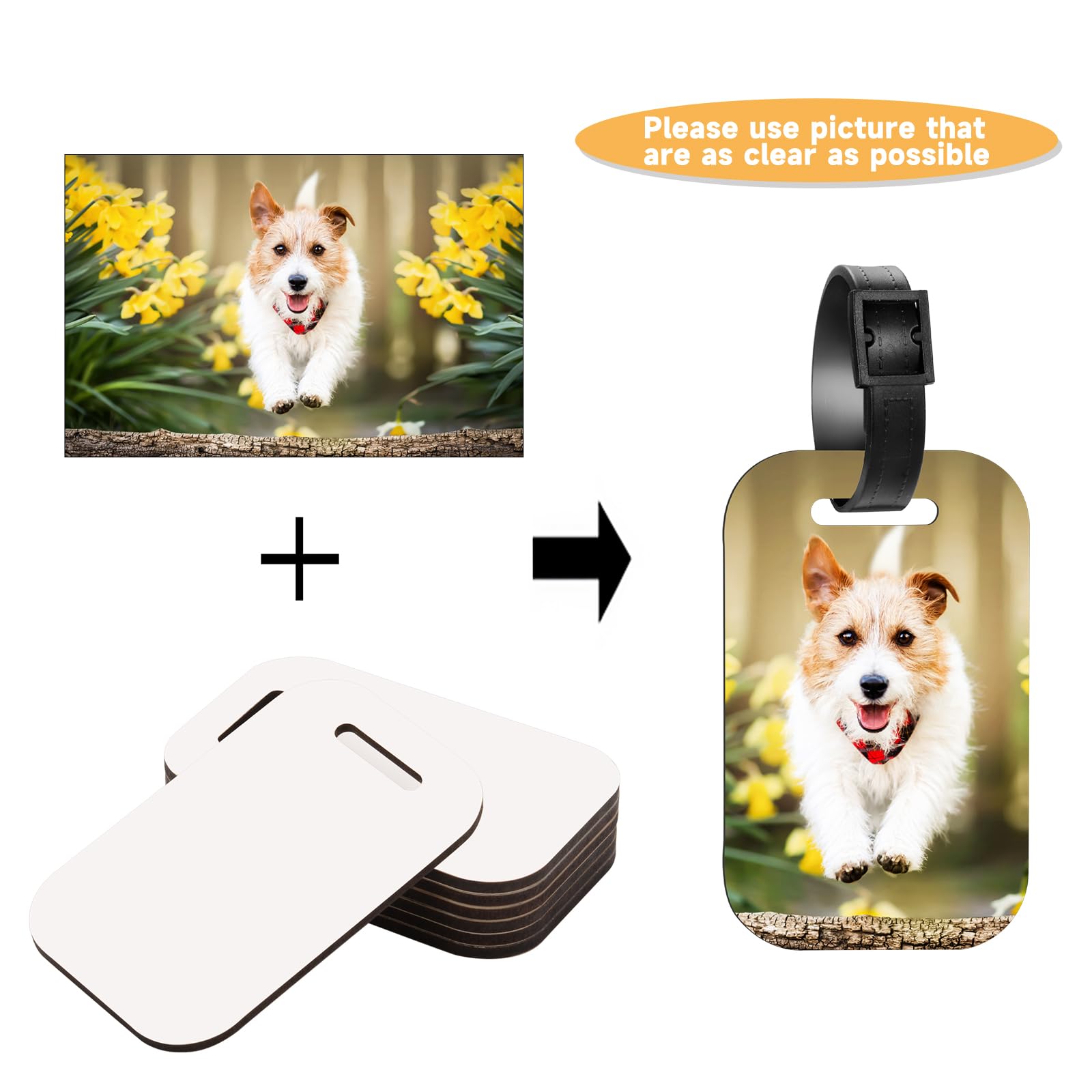 Etichette personalizzate per bagagli 1-150 confezioni con testo immagine foto logo