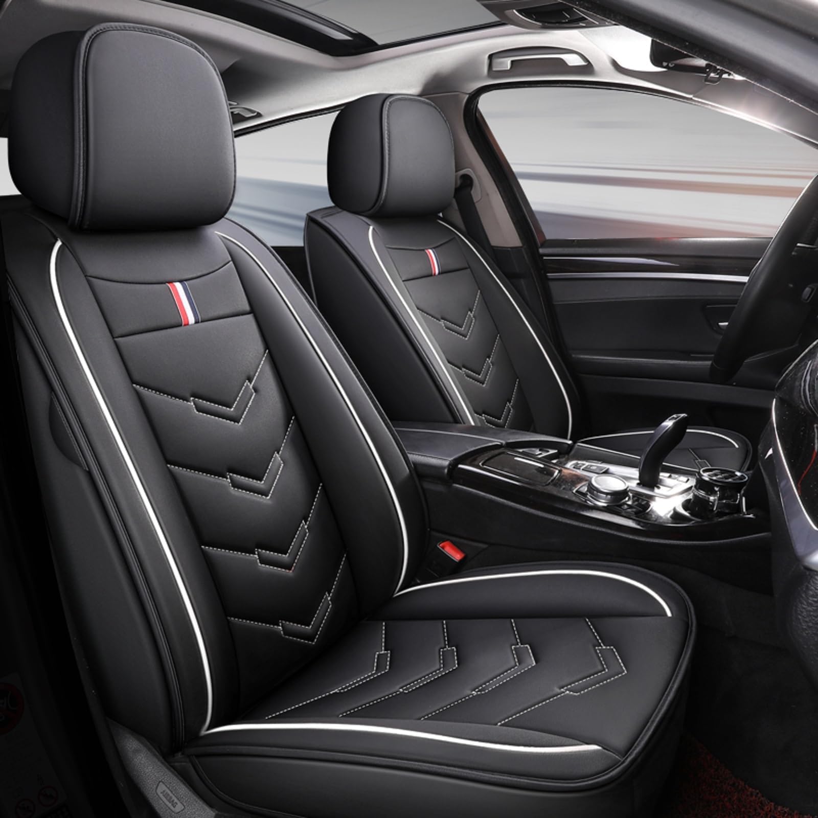 Autositzbezüge für BMW 1er (F20/F21) 2011-2025 | Wasserdicht sitzbezüge Kunstleder Autositzschoner Komplettset Airbag Kompatibel Sitzbezüge
