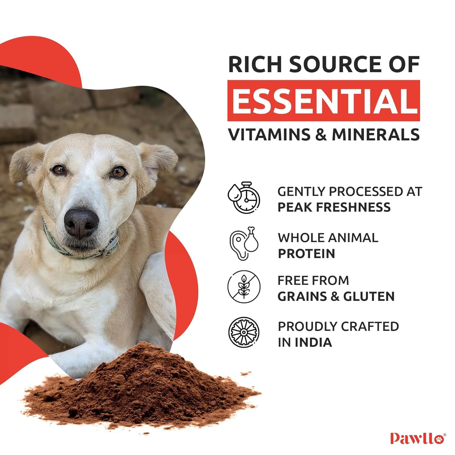 Pawllo 50GM- Pack 1 | Chicken Liver Meal Topper for Dogs & Cats | Natural Pet Supplement | Multivitamin Rich | Supports Joint, Gut, Skin & Heart Health | All Breeds & Life Stages | High Protein Powder 1