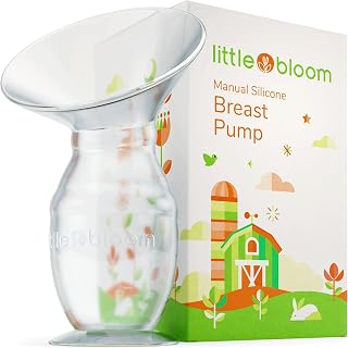 Silicone Hand Breast Pump Manual, 5 oz, Snug-Fit, 100% BPA Free, Travel, Manual Breast Pumps, Portable Silicone Breast Pump for Breastfeeding, Breast Milk Collector & Catcher