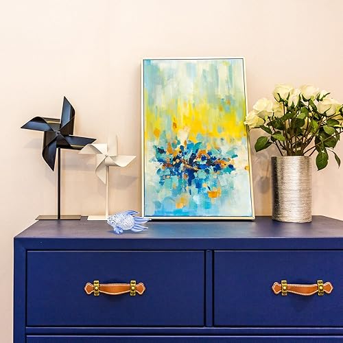 Miniatura 8 de Lurrose Blue Glass Fish Figurine Hand Blown Sea Animal Sculpture Home Decoration Accent for Office Cafe Wedding Party