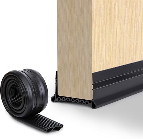 Miniatura 8 de YOUSHARES Excluidor de puerta para sello de puerta, 2 pulgadas de ancho x 39 pulgadas de largo, tapón de goma para barrido de puerta para