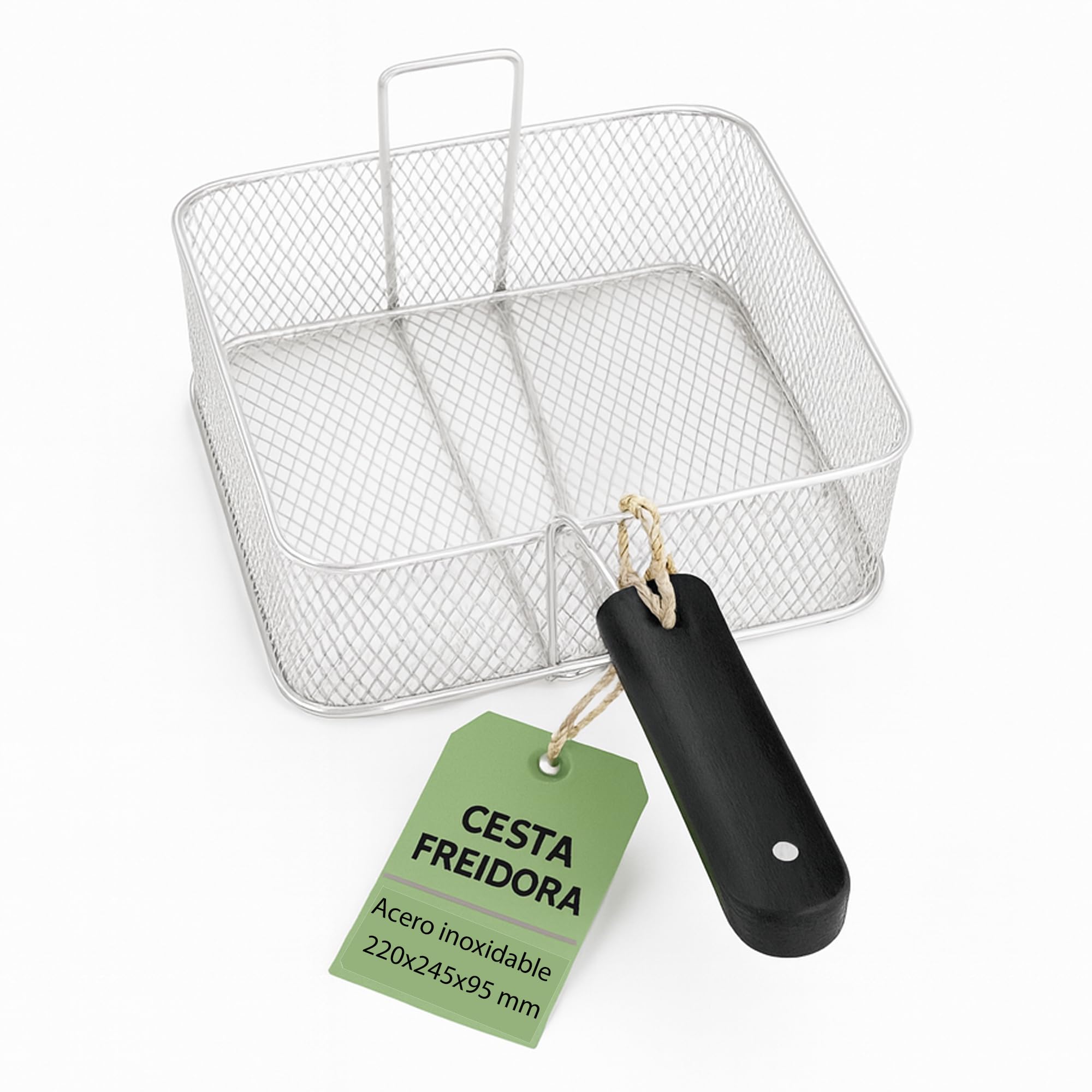 Cesta Freidora 220x245x95 mm Acero Inoxidable Modelo F6 F7 F8 Compatible con Dosilet Recambio Profesional para Freidoras Industriales De Cocina Y Taller Hogar Uso Carga Fuerte