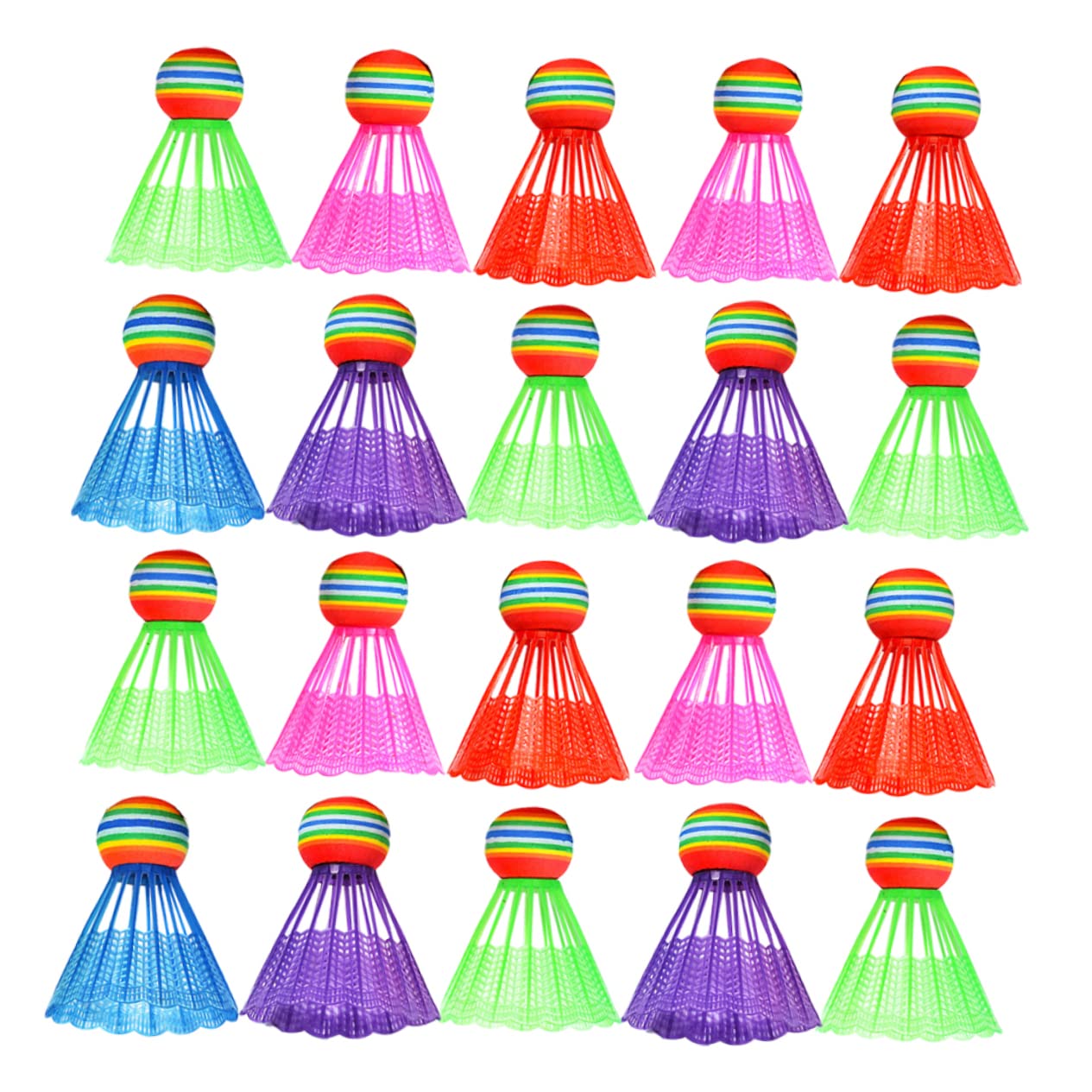 BESPORTBLE 60 Pz volani da addestramento volani da Badminton da Badminton in Nylon volani Colorati Abito Giocattoli Palla da Badminton volani Giocattolo Navetta Bambino