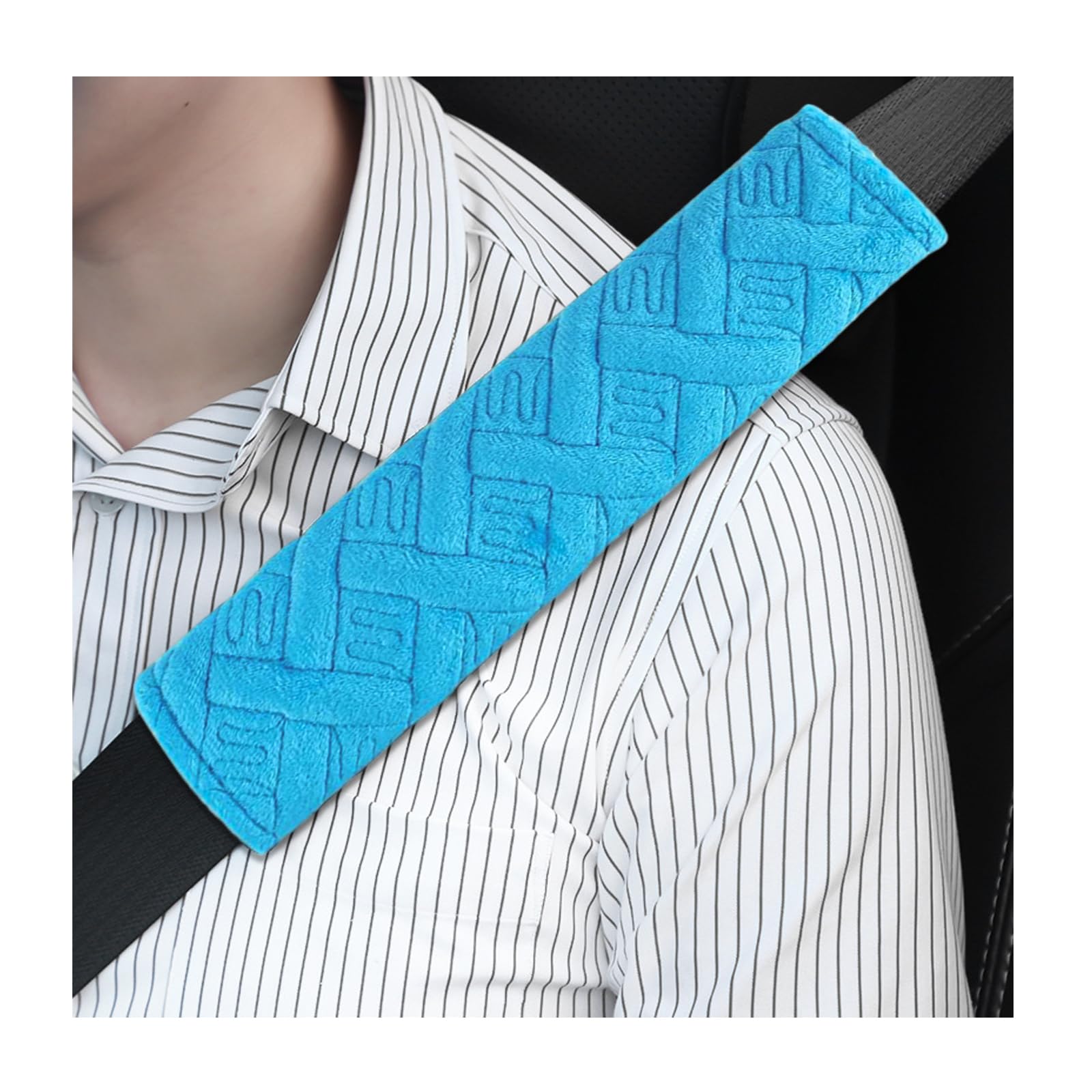 Dickno 2 PCS Car Seat Belt Pads Cover, Soft Comfortable Safe Belt Shoulder Strap Covers Harness Pad Helps Protect Your Neck and Shoulder, Universal